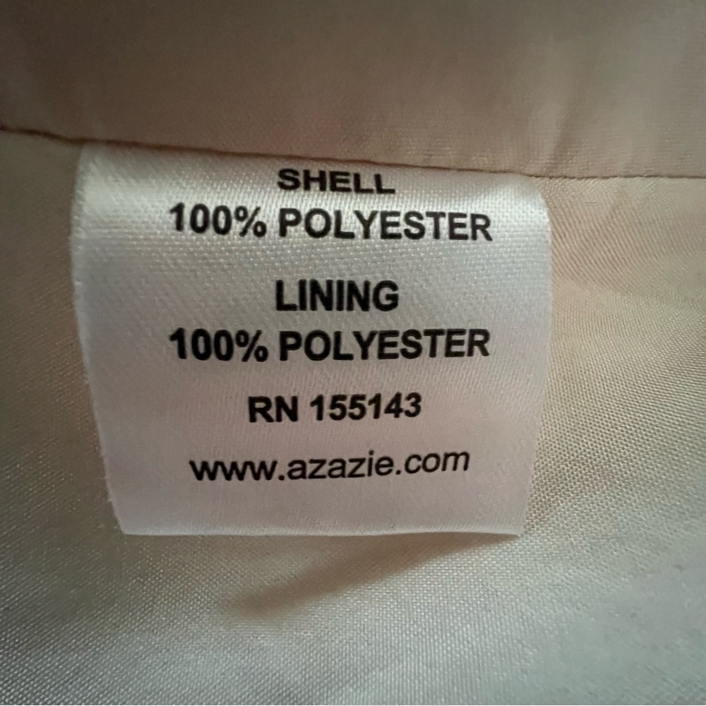 Azazie Atelier Emma Stretch Satin Pleated Midi Dress Corset Cream 10 - Picture 13 of 17